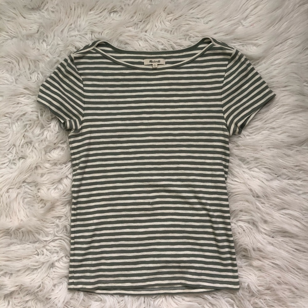 Madewell Green striped tee